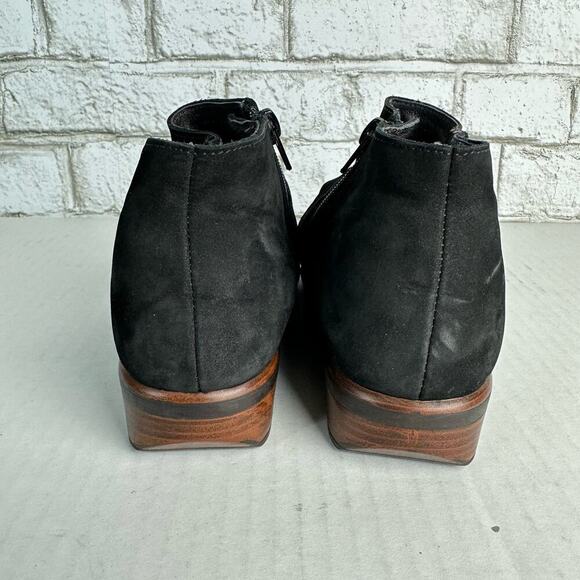 Naot Boots Leveche Ankle Booties Suede Leather Cut Out Heel Black 37 6 6.5 - Picture 8 of 11